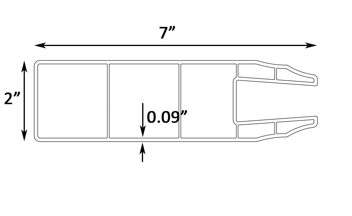 GRN 2×7 White Pocket Rail