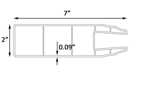 GRN 2×7 White Pocket Rail